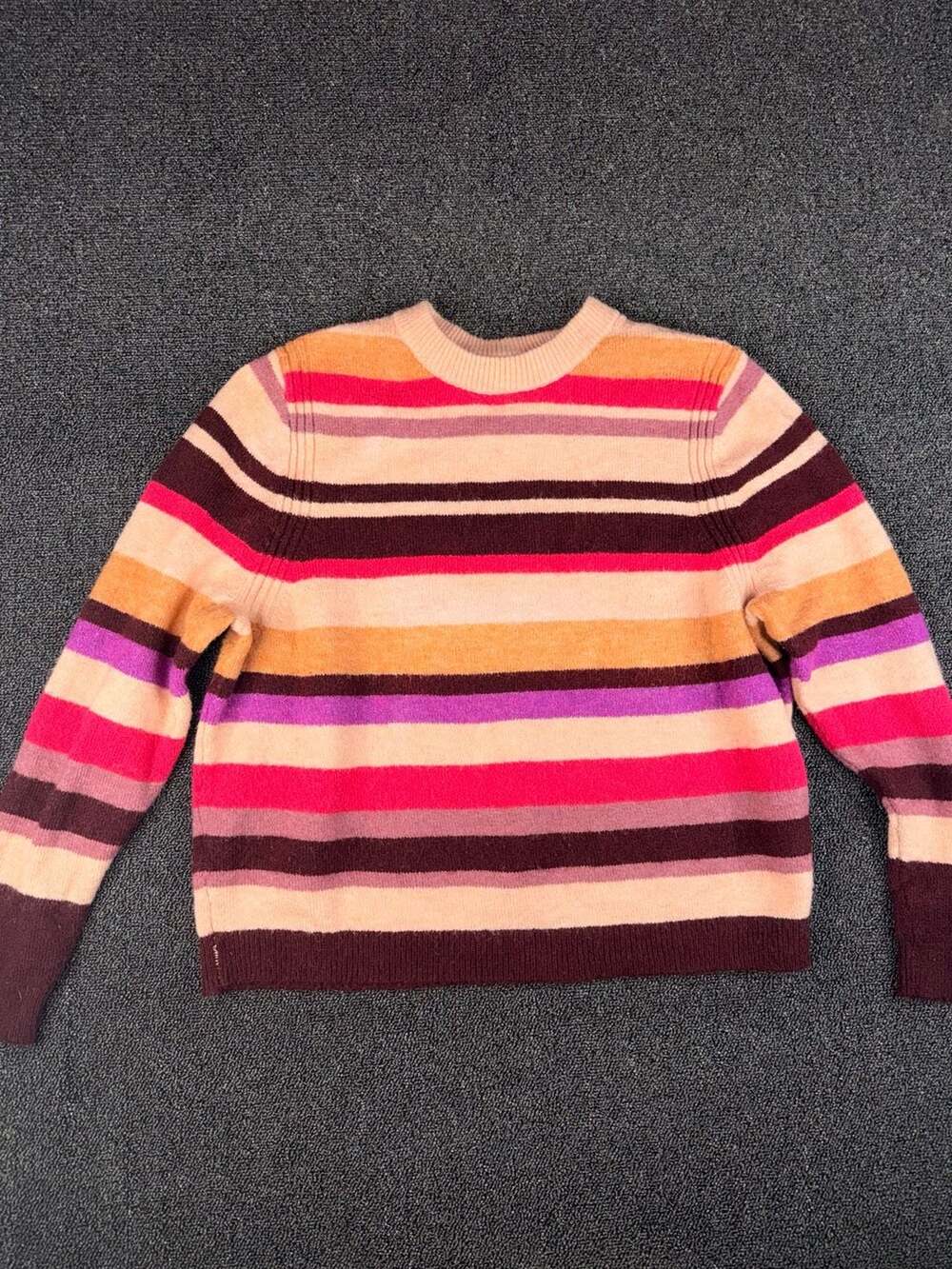 A New Day Pullover Sweater Size XL Multi-Color Striped Crew Neck